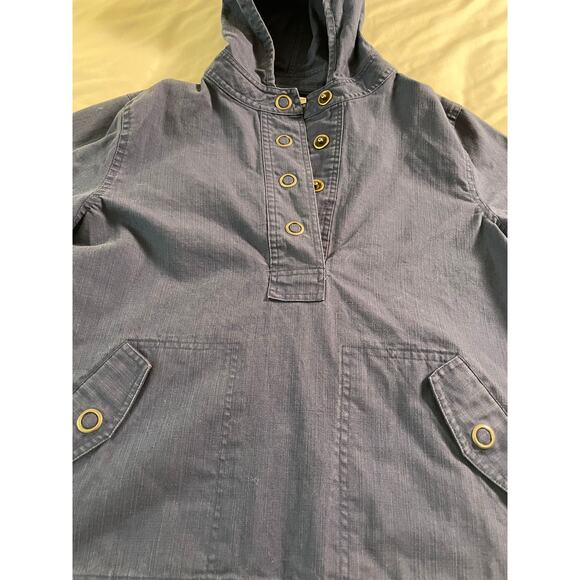Coldwater Creek Blue Pullover Hooded Jacket SZ Small - Picture 2 of 8